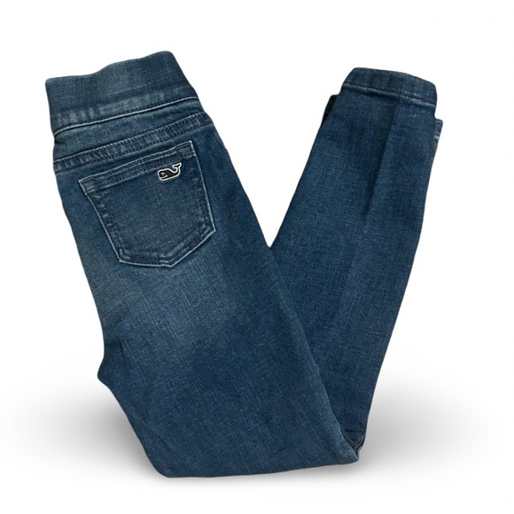Vineyard Vines Girls Size 5 Pull-On Adjustable Waist Denim Jeans - Picture 1 of 5